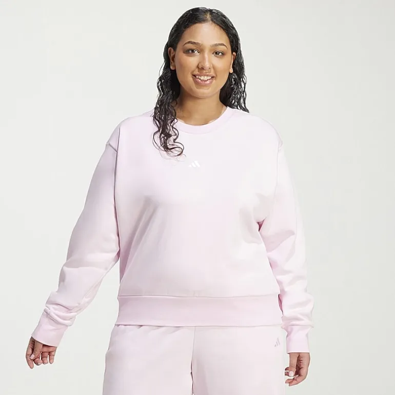 adidas Womens Crew Neck Long Sleeve Plus Sweatshirt