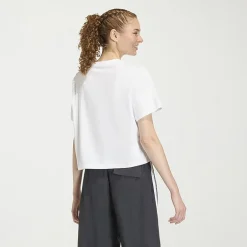adidas Womens Crew Neck Short Sleeve Active Crop Top
