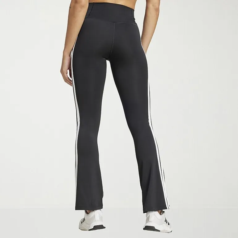adidas Womens High Rise Knit Active Flare Full Length Leggings