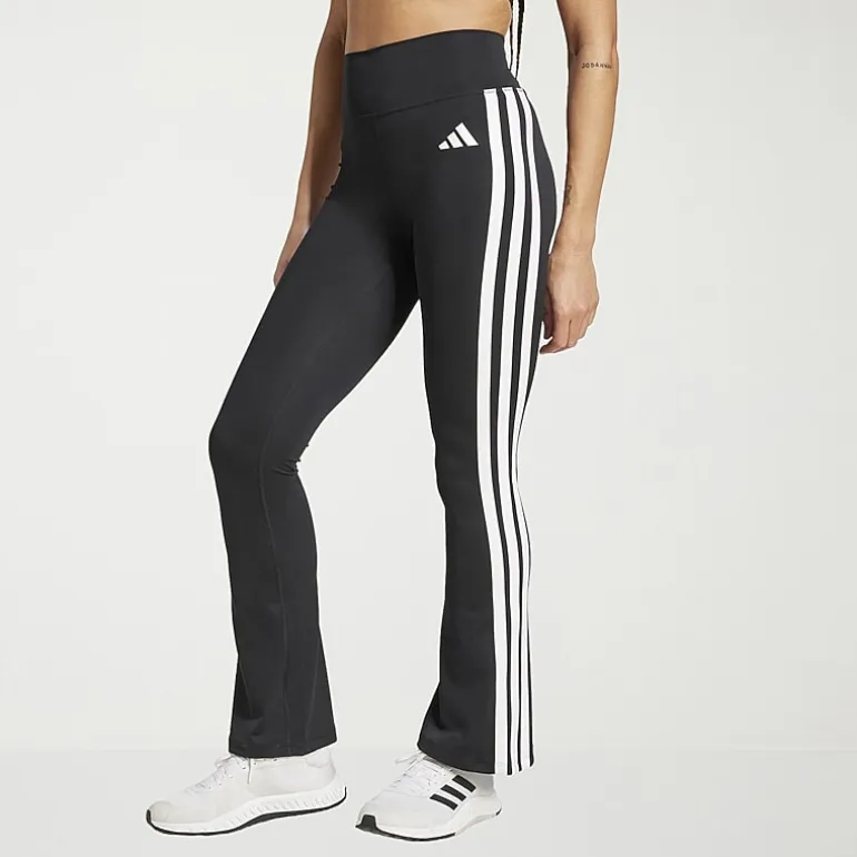 adidas Womens High Rise Knit Active Flare Full Length Leggings