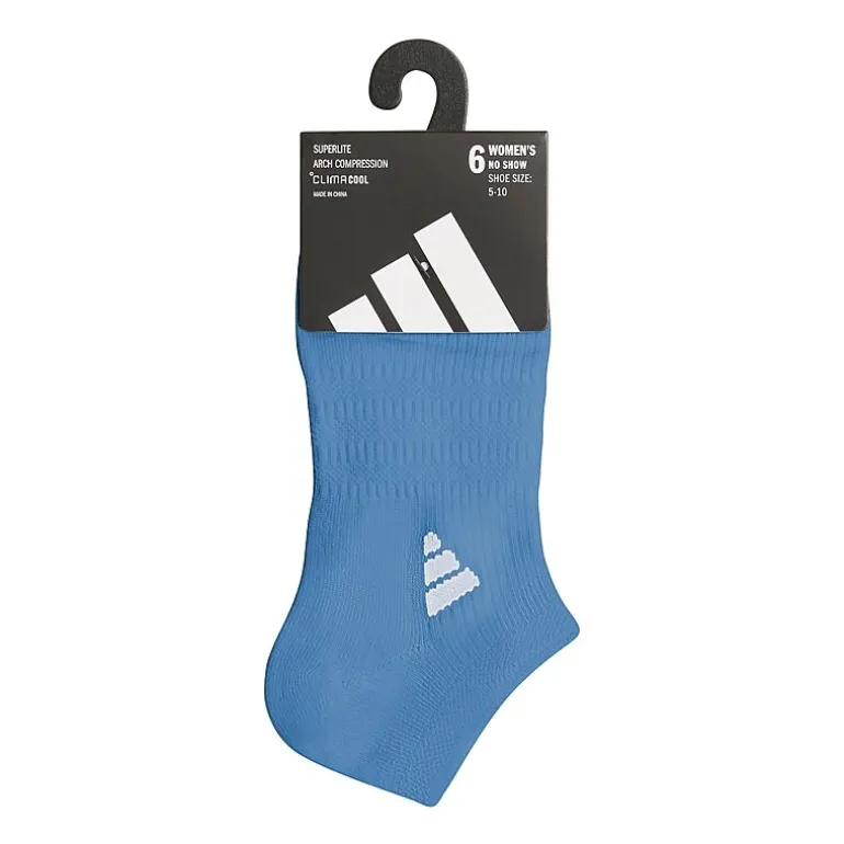 adidas Womens 6 Pair No Show Socks