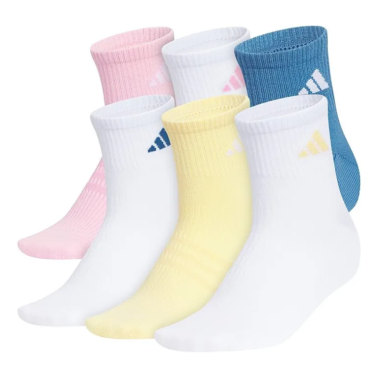 adidas Womens 6 Pair Quarter Ankle Socks