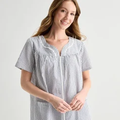 Adonna Womens Short Sleeve Mid Length Robe