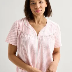 Adonna Womens Short Sleeve Mid Length Robe