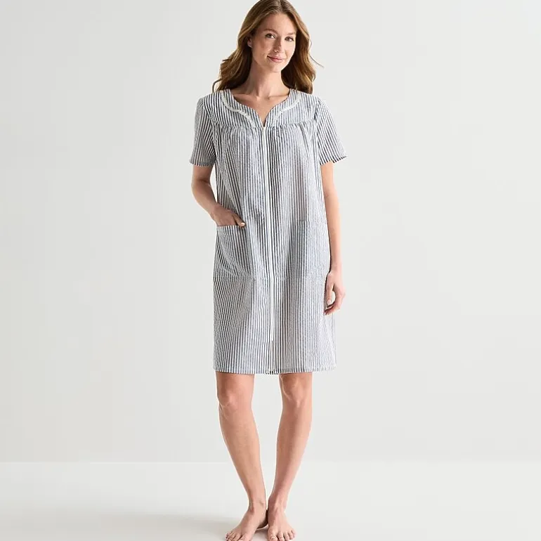 Adonna Womens Short Sleeve Mid Length Robe