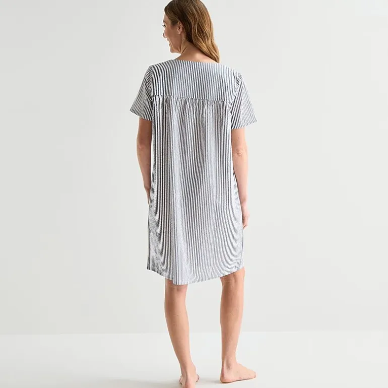 Adonna Womens Short Sleeve Mid Length Robe