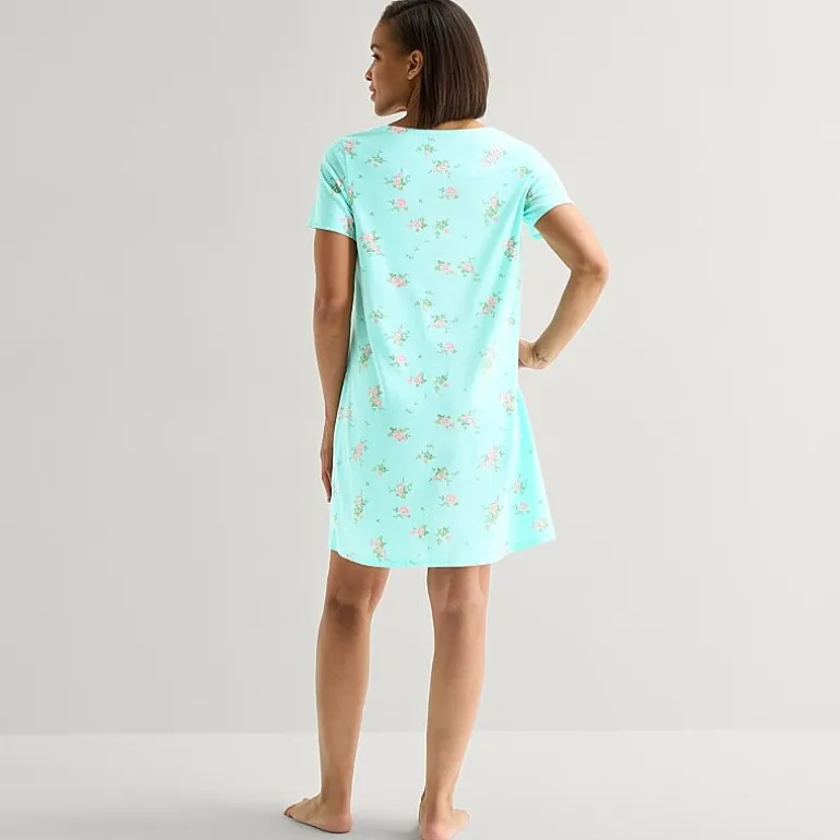 Adonna Womens Short Sleeve Nightgown