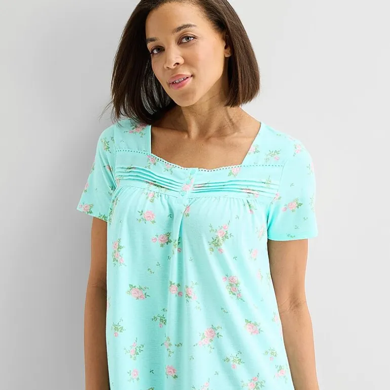 Adonna Womens Short Sleeve Nightgown