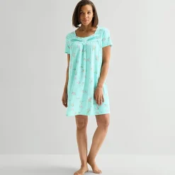 Adonna Womens Short Sleeve Nightgown