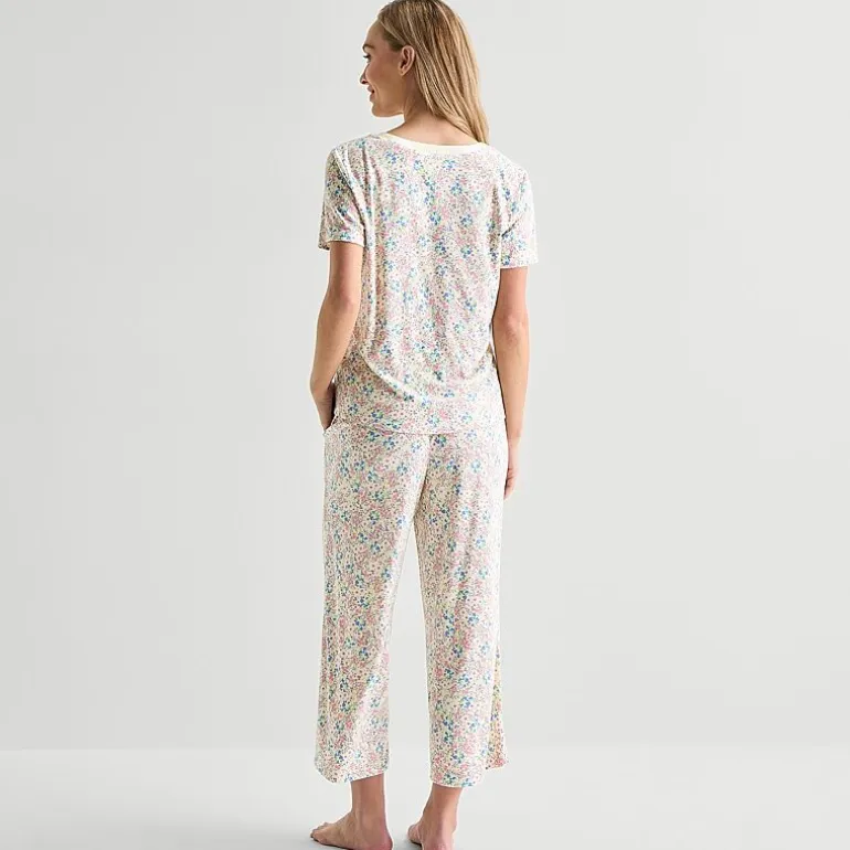Adonna Womens Short Sleeve 2-pc. Pajama Set
