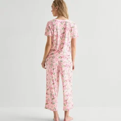 Adonna Womens Short Sleeve 2-pc. Pajama Set