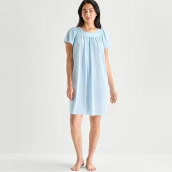 Adonna Womens Short Sleeve Round Neck Nightgown