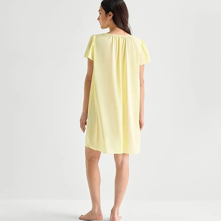 Adonna Womens Short Sleeve Round Neck Nightgown
