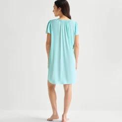 Adonna Womens Short Sleeve Round Neck Nightgown