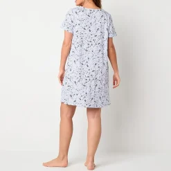 Adonna Womens Short Sleeve Sweetheart Neck Nightgown