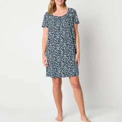 Adonna Womens Short Sleeve Sweetheart Neck Nightgown