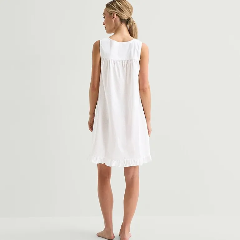 Adonna Womens Sleeveless Round Neck Nightgown