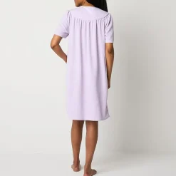 Adonna Womens Waffle Short Sleeve Long Length Robe