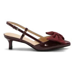 Adrienne Vittadini Grosgrain Bow Detail Womens Pointed Closed Toe Kitten Heel Pumps