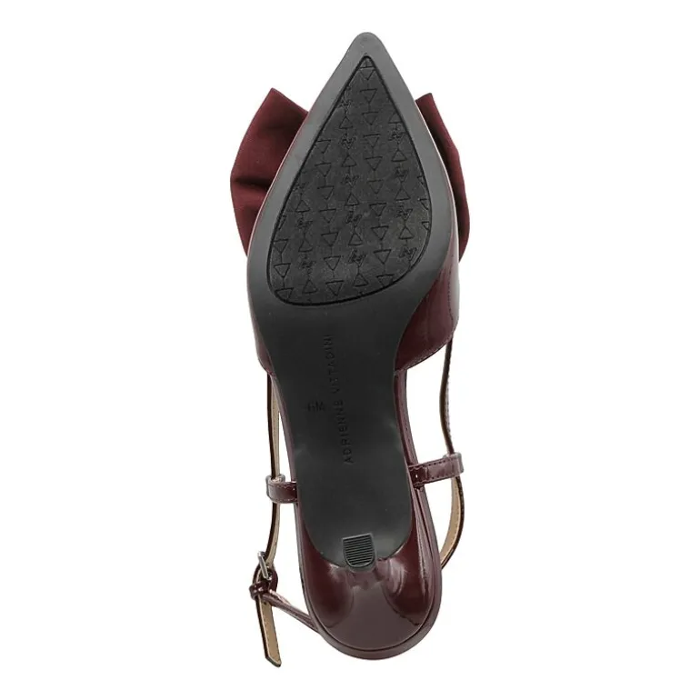 Adrienne Vittadini Grosgrain Bow Detail Womens Pointed Closed Toe Kitten Heel Pumps