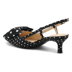 Adrienne Vittadini Grosgrain Bow Detail Womens Pointed Closed Toe Kitten Heel Pumps