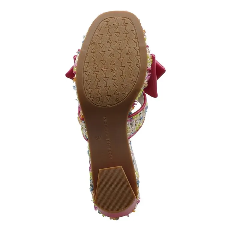 Adrienne Vittadini Womens Arnoldo Heeled Sandals