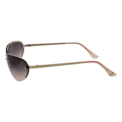 Adrienne Vittadini Wrapped Cateye With Top Brow Bar Inlay Womens UV Protection Cat Eye Sunglasses