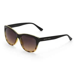 Adrienne Vittadini Wrapped Cateye With Top Brow Bar Inlay Womens UV Protection Cat Eye Sunglasses
