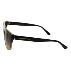 Adrienne Vittadini Wrapped Cateye With Top Brow Bar Inlay Womens UV Protection Cat Eye Sunglasses