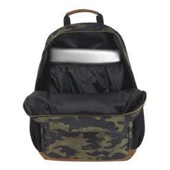 AD Sutton Kelty Camo Backpack with Faux Leather Trim