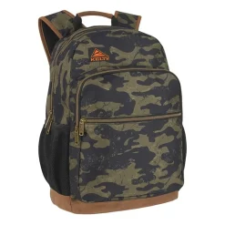 AD Sutton Kelty Camo Backpack with Faux Leather Trim