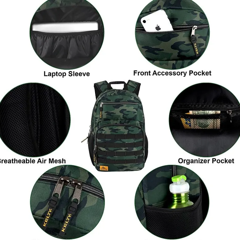 AD Sutton Kelty Camo Backpack with Daisy Chain Straps