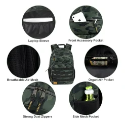 AD Sutton Kelty Camo Backpack with Daisy Chain Straps