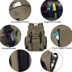 AD Sutton Kelty Deluxe Sport Flap Backpack with Drawstring