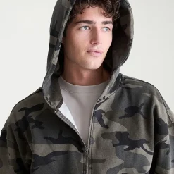 AEROPOSTALE Camo Cloud Soft Mens Long Sleeve Fleece Zipper Hoodie