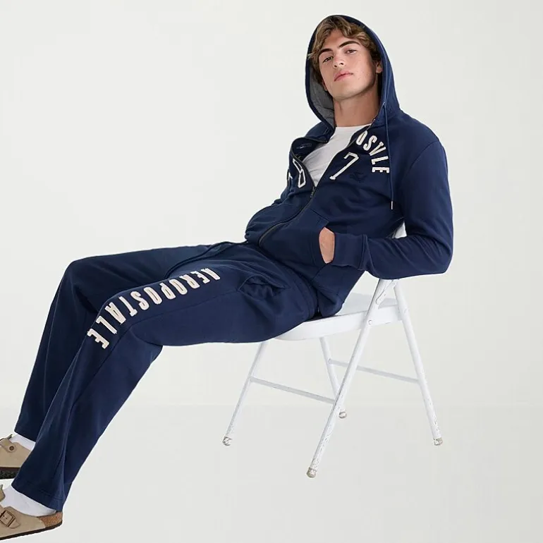 AEROPOSTALE Mens Long Sleeve Fleece Zipper Hoodie