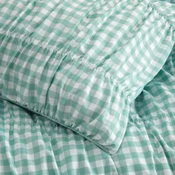 AEROPOSTALE Ruched Gingham Easy Care Comforter Set