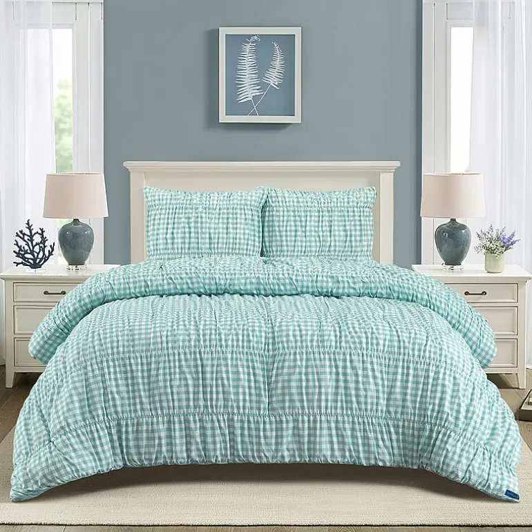 AEROPOSTALE Ruched Gingham Easy Care Comforter Set
