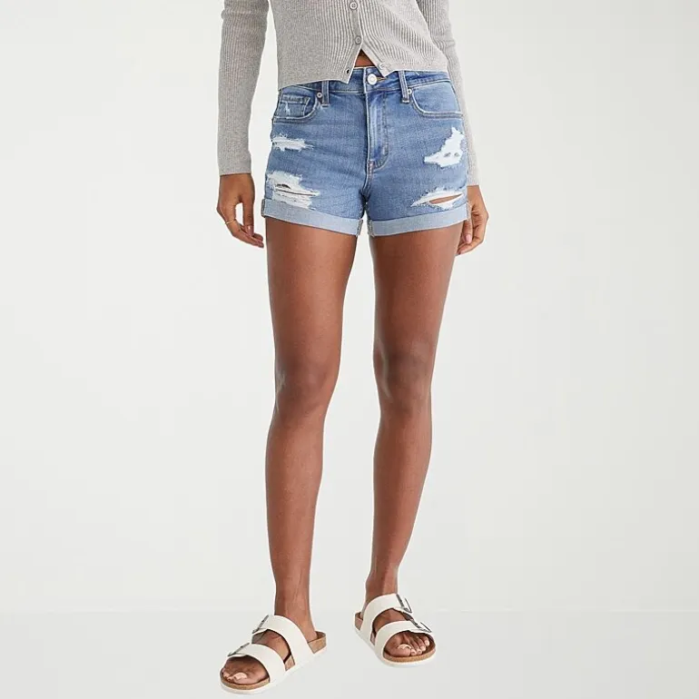 AEROPOSTALE Womens 3" High Rise Juniors Denim Short