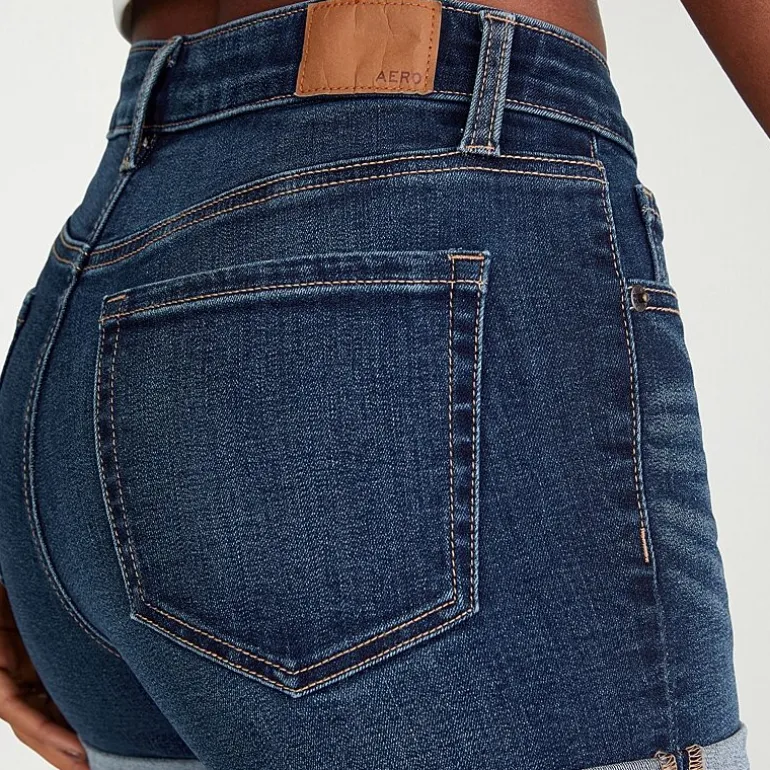 AEROPOSTALE Womens 3" High Rise Juniors Denim Short