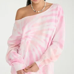 AEROPOSTALE Womens Juniors Asymmetrical Neck Long Sleeve Sweatshirt