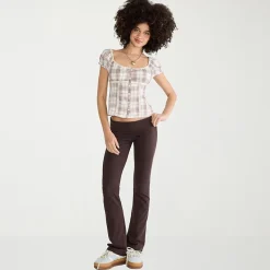AEROPOSTALE Womens Juniors Bootcut Mid Rise Lounge Pant