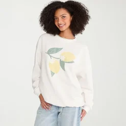 AEROPOSTALE Womens Juniors Crew Neck Long Sleeve Sweatshirt