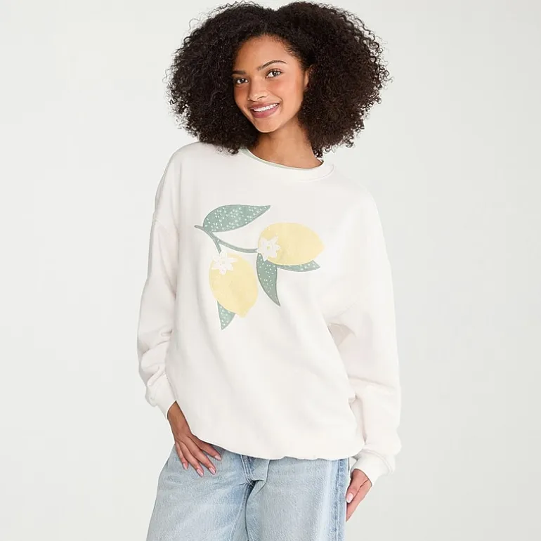 AEROPOSTALE Womens Juniors Crew Neck Long Sleeve Sweatshirt
