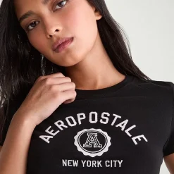 AEROPOSTALE Womens Juniors Crew Neck Short Sleeve Regular Fit Graphic T-Shirt