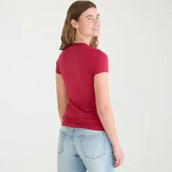 AEROPOSTALE Womens Juniors Crew Neck Short Sleeve Regular Fit Graphic T-Shirt