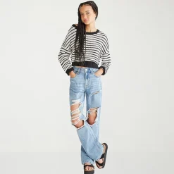 AEROPOSTALE Womens Juniors High Rise Baggy Fit Jean