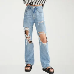 AEROPOSTALE Womens Juniors High Rise Baggy Fit Jean