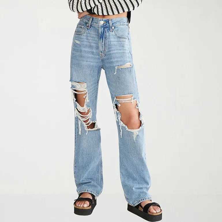 AEROPOSTALE Womens Juniors High Rise Baggy Fit Jean