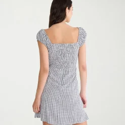 AEROPOSTALE Womens Juniors Keyhole Neck Short Sleeve Sundress